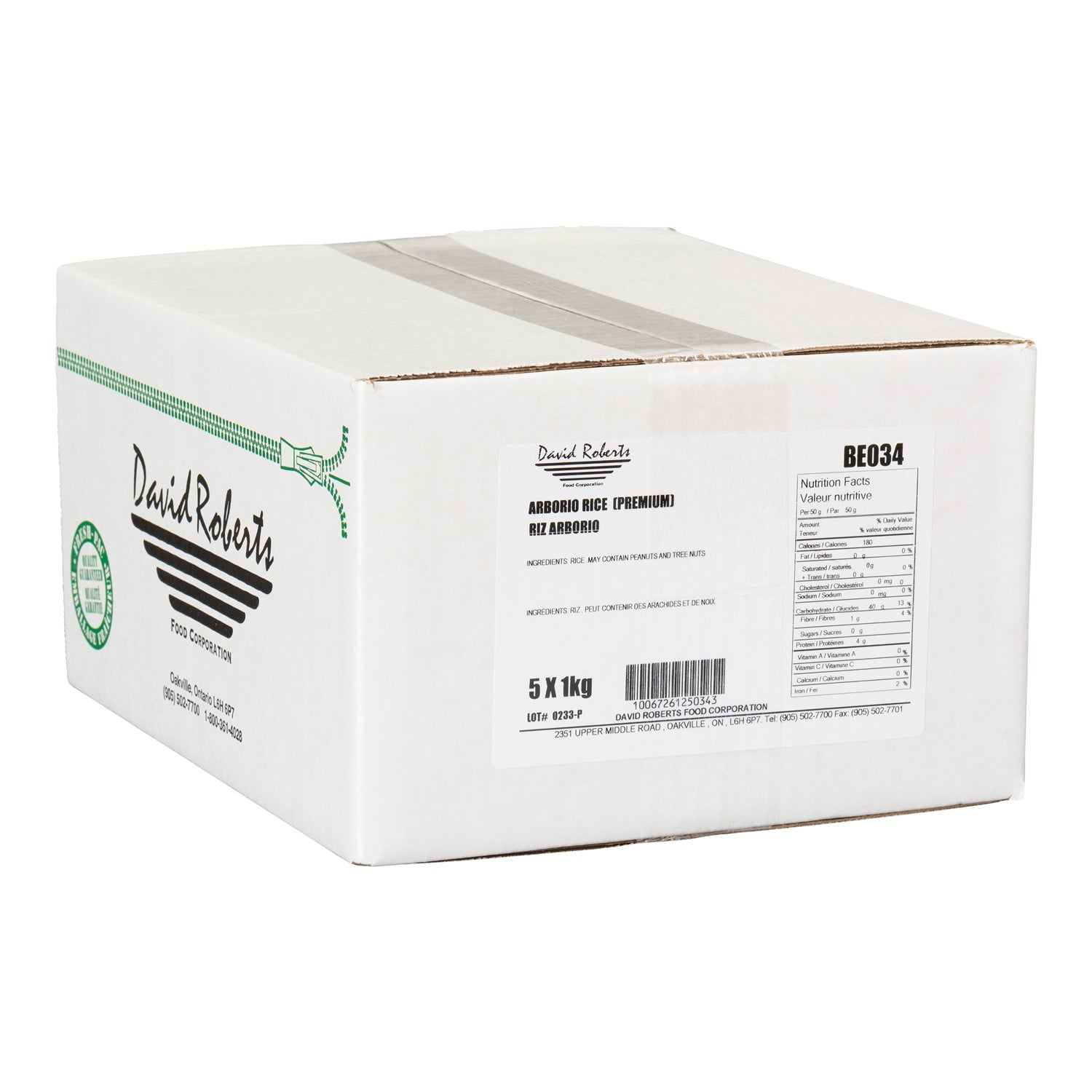 Rice Arborio Premium - David Roberts - 5 x 1 kg