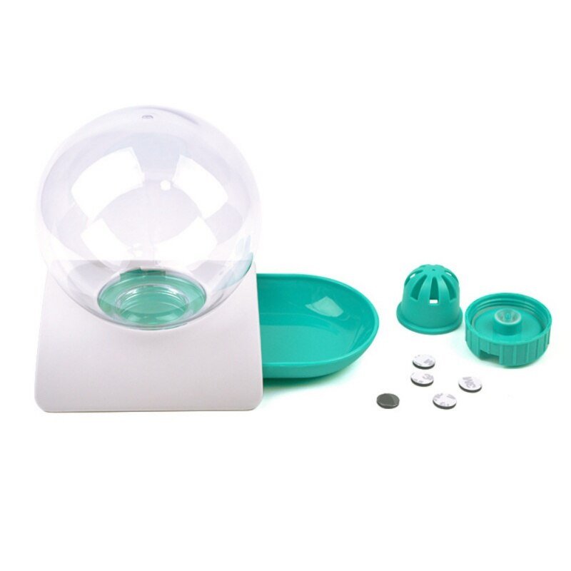 Pet water bowl set with components on a white background