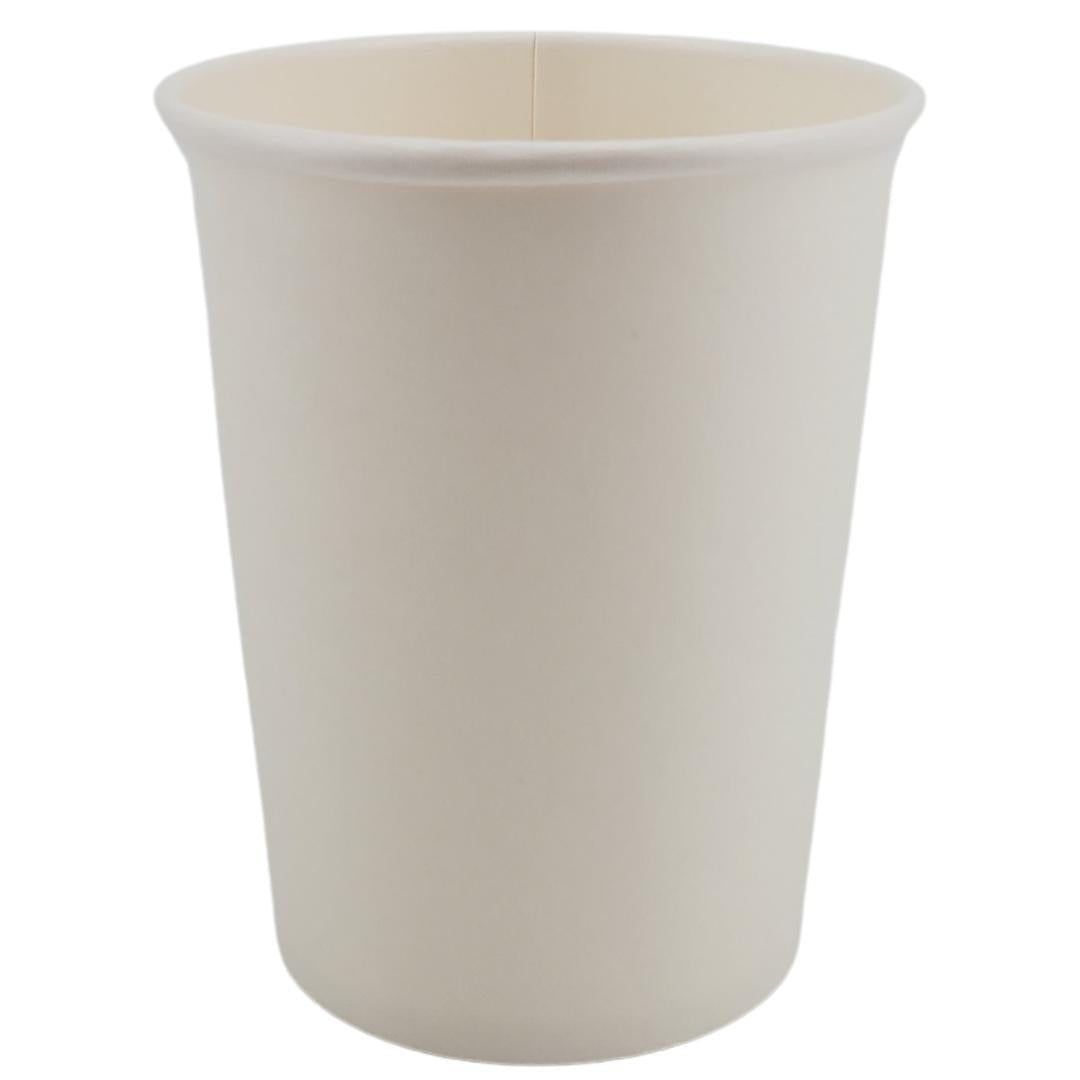 White 8oz Hot Paper Cups - Morning Dew - 20 x 50ct