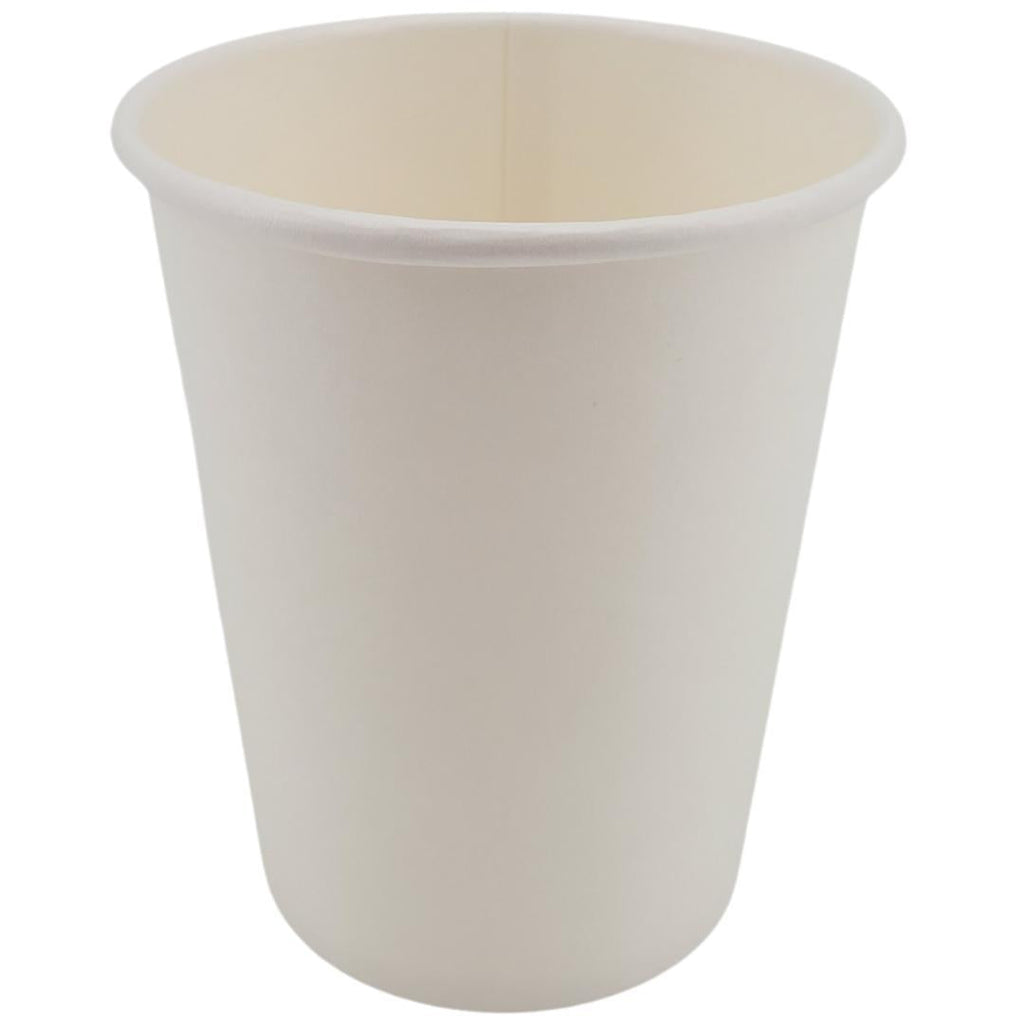 White 8oz Hot Paper Cups - Morning Dew - 20 x 50ct