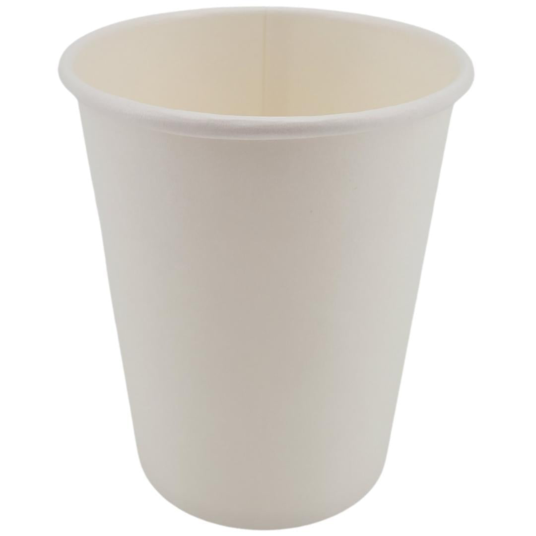 White 8oz Hot Paper Cups - Morning Dew - 20 x 50ct