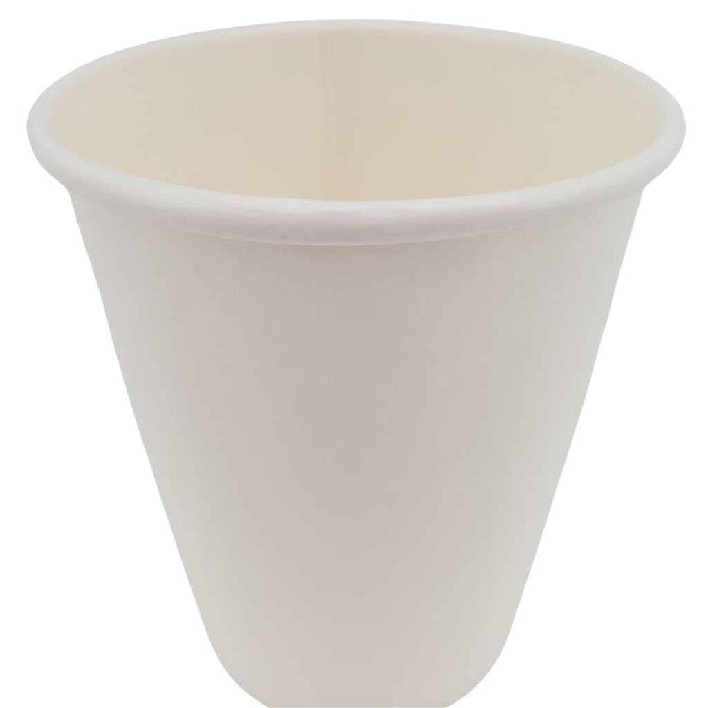 White 8oz Hot Paper Cups - Morning Dew - 20 x 50ct
