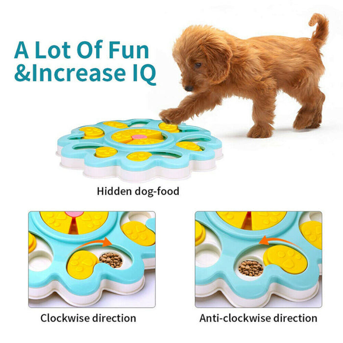 Dog puzzle toy with hidden dog food, increasing IQ, on a white background