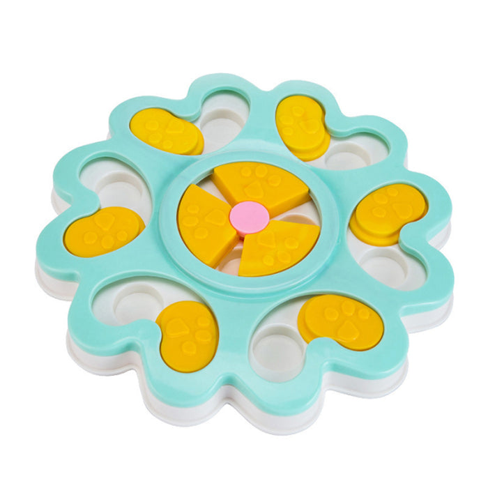Colorful flower-shaped fidget spinner on a white background