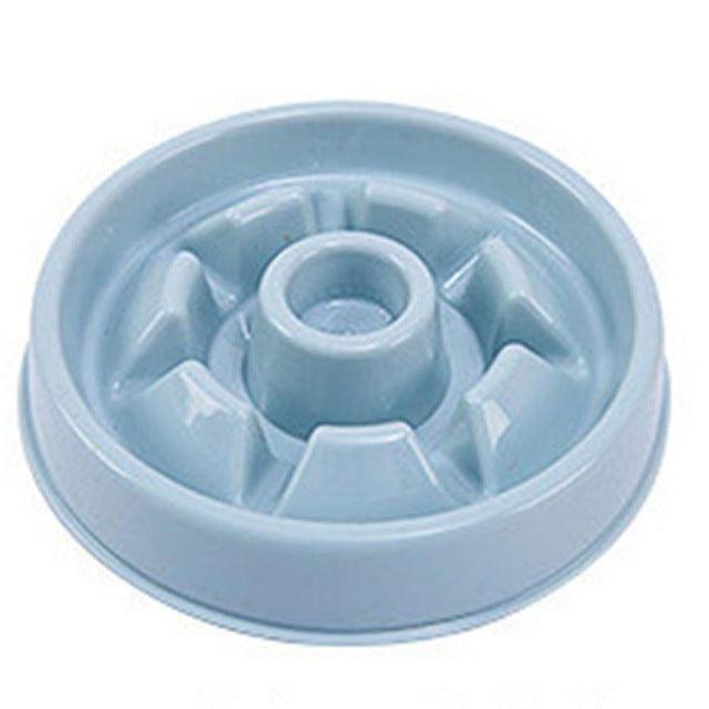 Blue plastic component on a white background