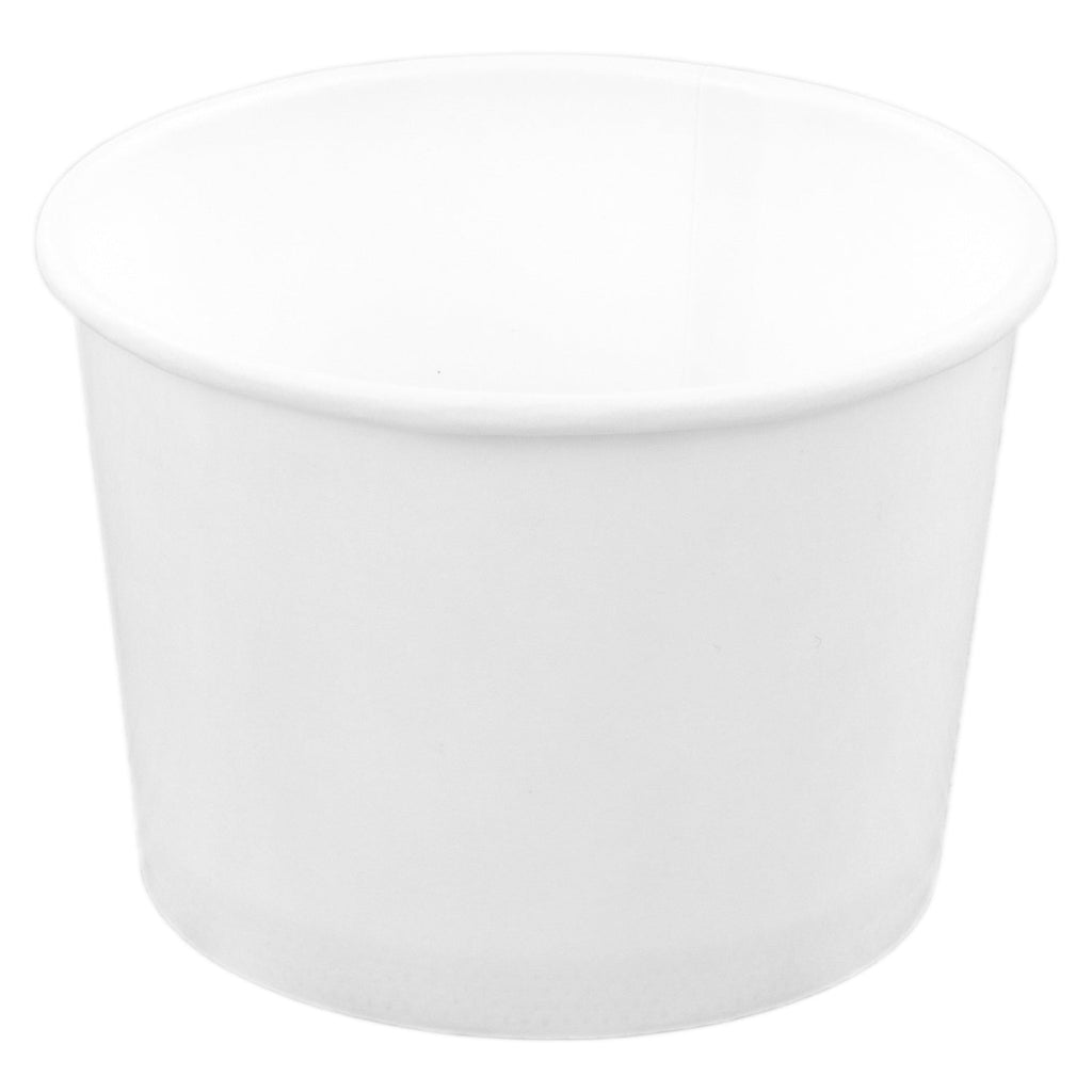 White ceramic ramekin on a white background